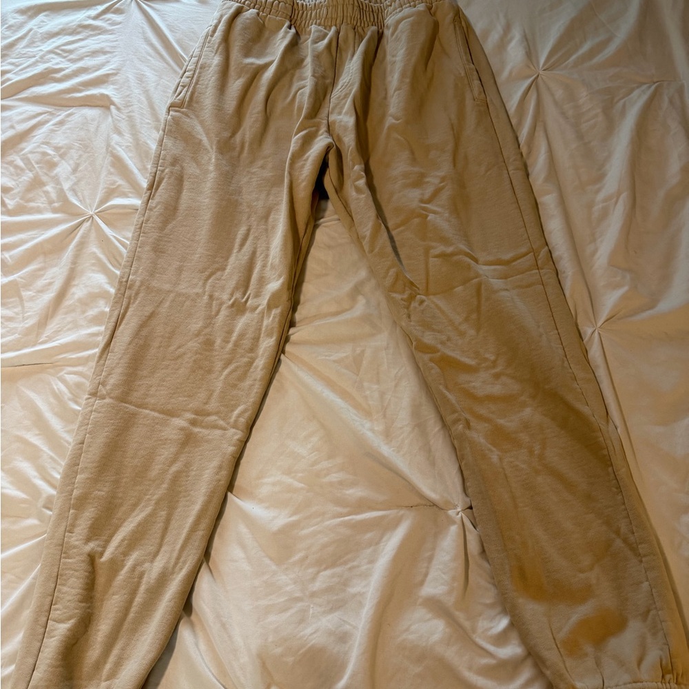 TALENTLESS Men's Heavyweight Beige Joggers